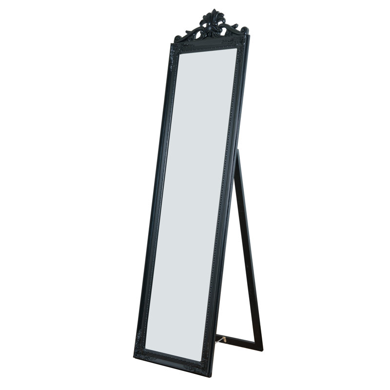 Maryana Antiqued Wood Standing Wall Mirror & Reviews Joss & Main